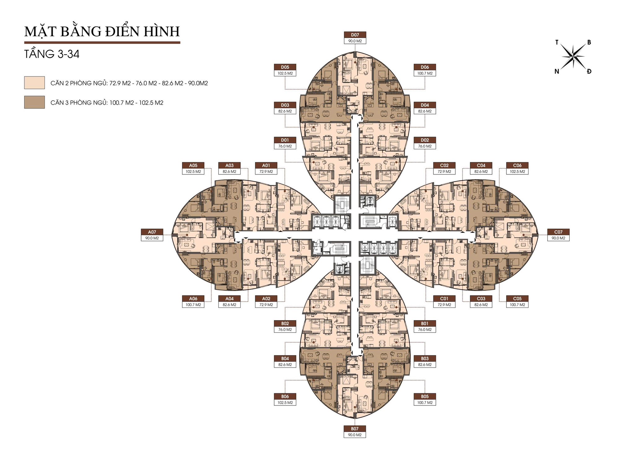 Mặt bằng dự án The Queen 360 Giải Phóng